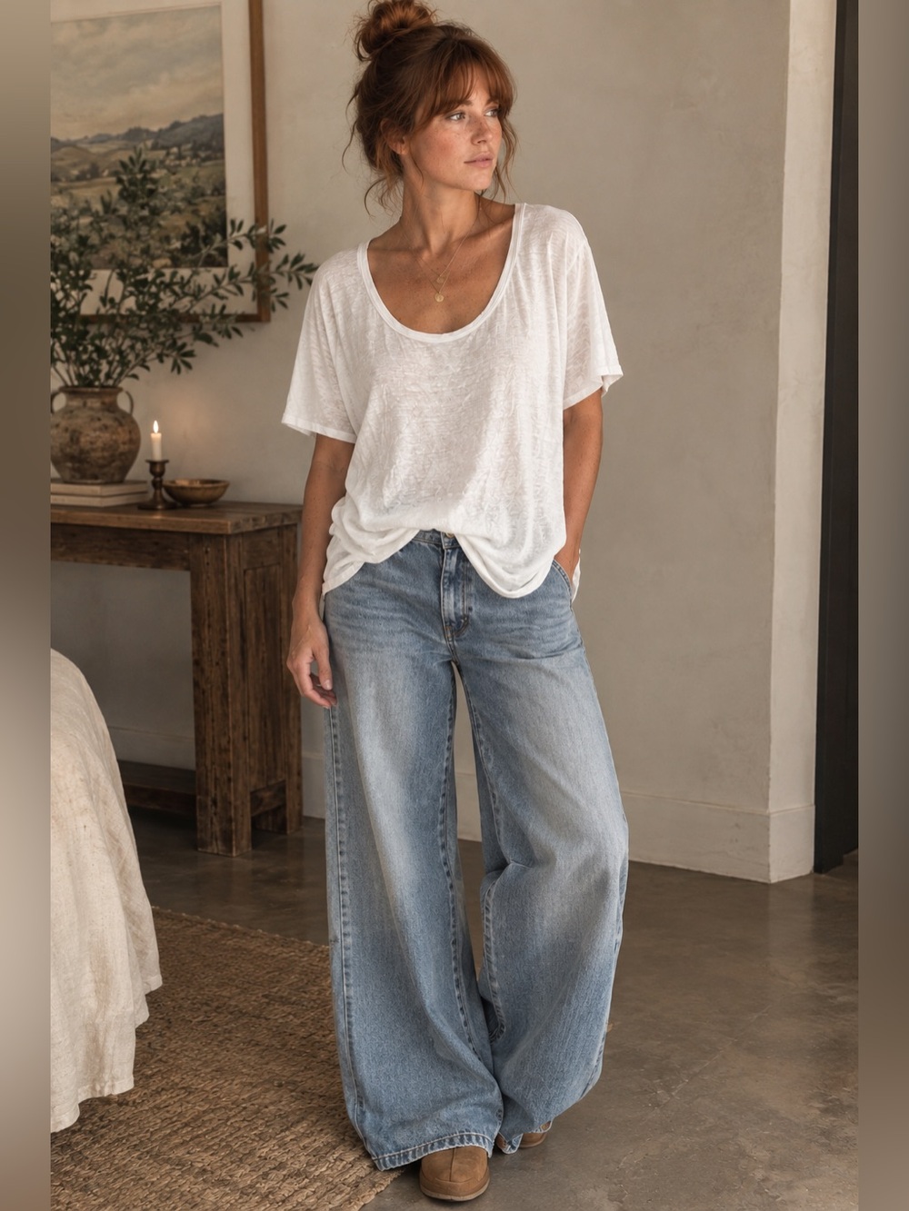 Eileen Fisher 100% Linen Tee
